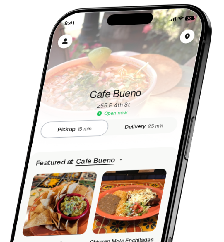 Cafe Bueno app preview
