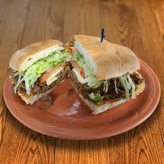 Lunch Torta with Rice and Beans